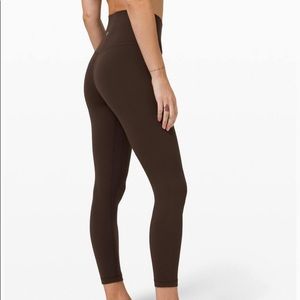 Lululemon Align Pant II Legging 25” in Black Satin (Dark Brown)